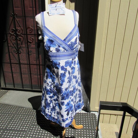 #383  NEW WOMEN'S FLORAL SUMMER DRESS BY R&K ORIGINALS  (SIZE 14US / 18UK) - Picture 1 of 5